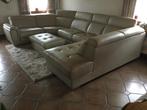 Groot lederen hoeksalon, Huis en Inrichting, Ophalen, Gebruikt, Leer