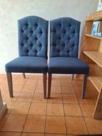 6 eetkamerstoelen (15€/stuk), Huis en Inrichting, Stoelen, Ophalen, Gebruikt, Blauw, Stof