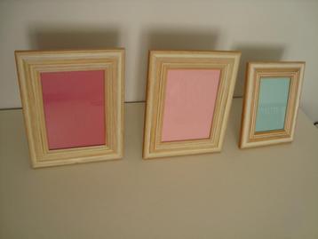 3 Houten kadertjes te koop. beschikbaar voor biedingen
