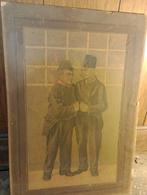 gravure "Les collets rouge", équitation, 29x42, n421, Enlèvement