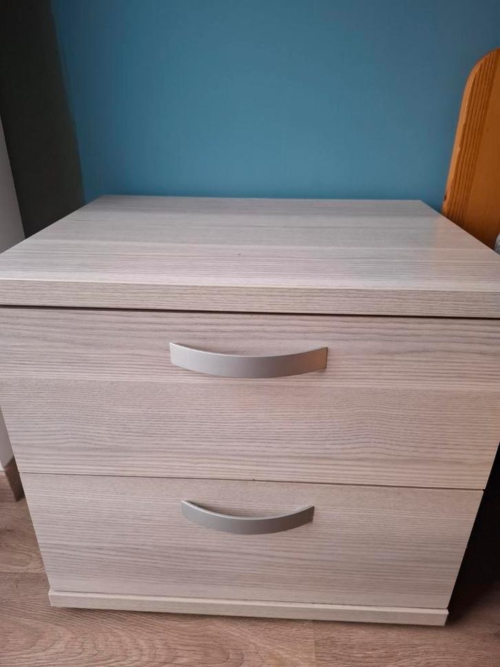 Set van 2 nachtkastjes, Huis en Inrichting, Slaapkamer | Nachtkastjes, Hout, Ophalen