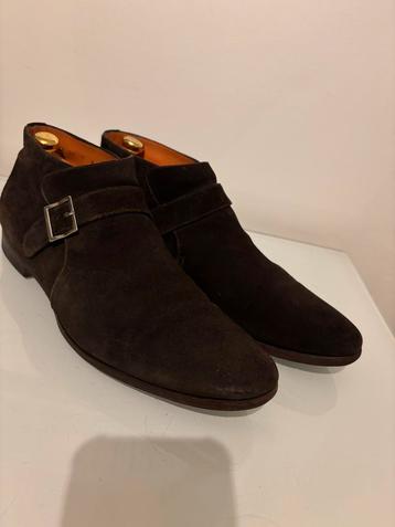 Santoni laarsjes bruine daim Maat 9 UK beschikbaar voor biedingen