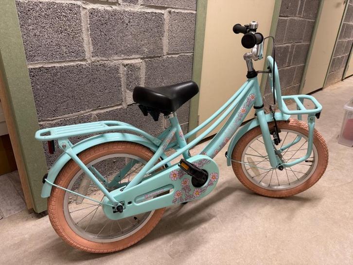 Nederlandse kinderfiets, Fietsen en Brommers, Fietsen | Meisjes, Gebruikt, 16 inch, Handrem, Ophalen