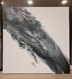 Abstract modern acryl canvas - 60*60cm - zwart/wit, Antiek en Kunst, Ophalen