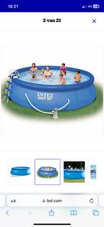 Intex easy set 4,57m dia 1,22m diep, Rond, 300 cm of meer, Zo goed als nieuw, 400 cm of meer