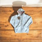 Burberry Zip-Up Hoodie - Grijs - Check Lining, Kleding | Heren, Truien en Vesten, Maat 48/50 (M), Nieuw, Ophalen of Verzenden