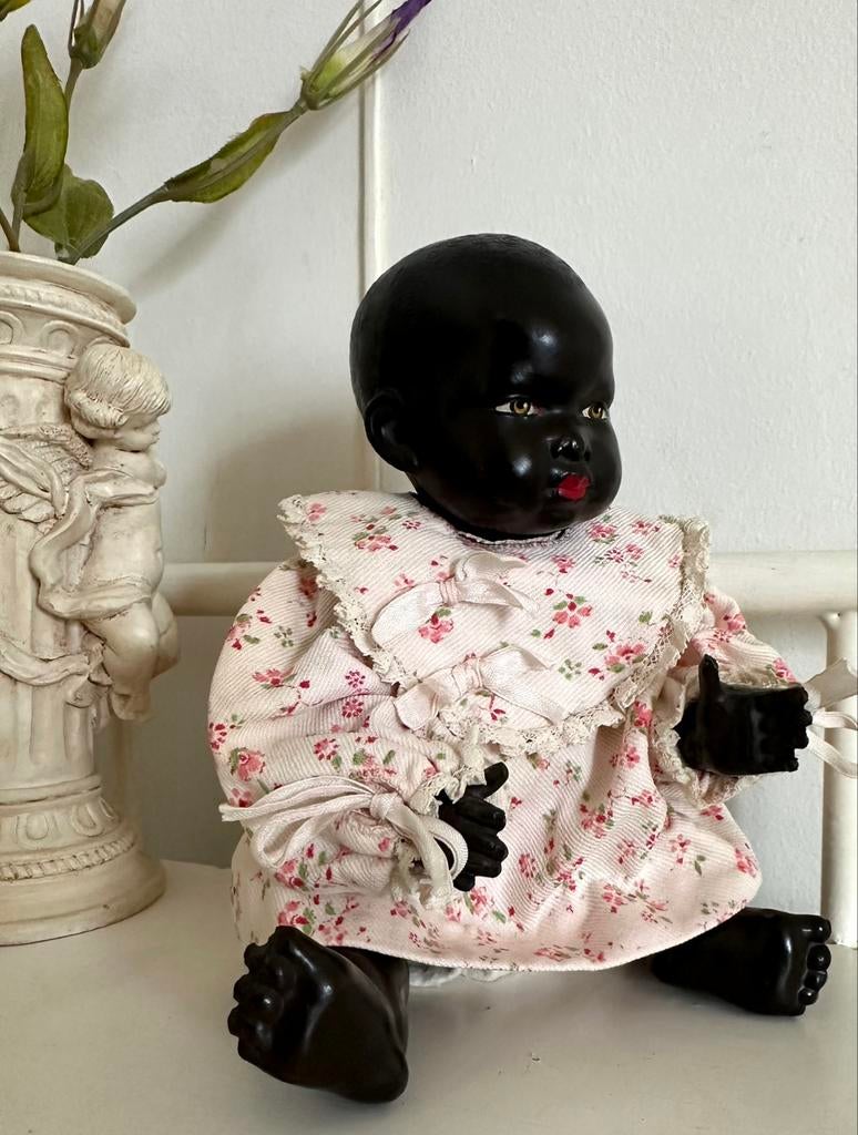 Petitcollin pop, adelaarskop, jaren 50, hoogte: 25 cm, Antiek en Kunst, Antiek | Speelgoed