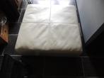 grote wit lederen poef Natuzzi, Huis en Inrichting, Ophalen, Gebruikt, Vierkant, Hout