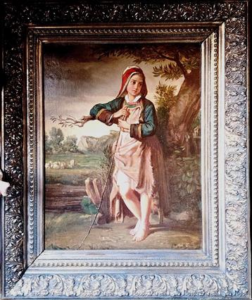 Peinture de Joseph Caraud (France 1821-1905), Enlèvement ou Envoi