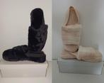 Chaussons fluffy noirs 37 ou 40 - beiges 39, Enlèvement ou Envoi, Neuf, Noir, Pantoufles
