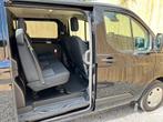 Ford Transit CUSTOM L2H1 DUBBELE CABINE !!, Auto's, Zwart, 130 pk, Te koop, 173 g/km