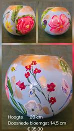 Handgeschilderde glazen vazen, Huis en Inrichting, Woonaccessoires | Vazen, Ophalen