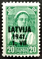 Duitse bezetting van Letland 1941 POSTFRIS, Postzegels en Munten, Overige periodes, Ophalen of Verzenden, Postfris