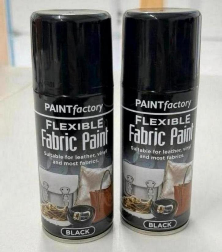 2x spuitbus zwart Voor Vinyl Leer meubels tassen schoenen, Hobby en Vrije tijd, Stoffen en Lappen, Nieuw, Ophalen of Verzenden