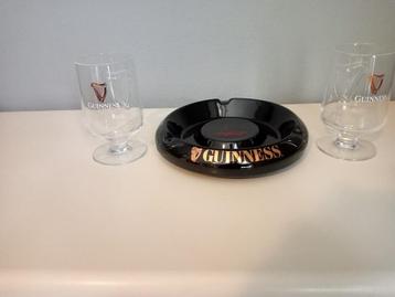 Guinness asbak + 2 glazen beschikbaar voor biedingen