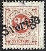 1 Postzegel Zweden 1872 Cirkel met cijfer met opdruk, Enlèvement ou Envoi, Suède, Non oblitéré