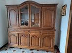 Massieve wandkast eik dressoir vitrine, Antiek en Kunst, Ophalen
