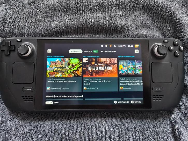 SteamDeck LCD 500Go + Boite de transport Parfait état, Games en Spelcomputers, Spelcomputers | Overige, Zo goed als nieuw, Ophalen