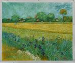 Olieverfreplica Van Gogh: Zicht op Arles met irissen, Verzenden