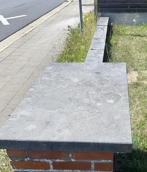 Hard steenplaat / blauwsteen voor tuin muur ! 55,5 * 104, Tuin en Terras, Terrasdelen en Vlonders, Gebruikt, Ophalen