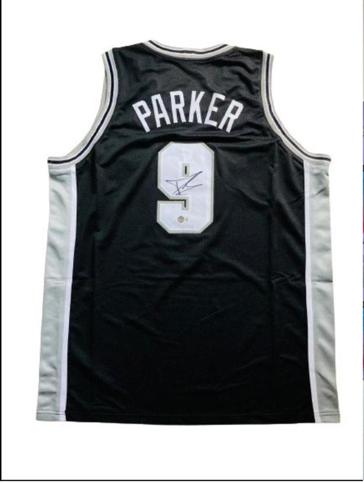 NBA - Tony Parker - Autograph - Zwart op maat gemaakt basket, Verzamelen, Sportartikelen en Voetbal, Nieuw, Shirt, Ophalen of Verzenden