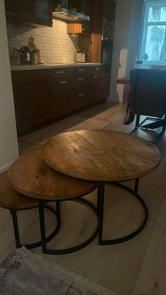 Table ronde bois, Maison & Meubles, Tables | Tables de salon, Enlèvement ou Envoi, Utilisé