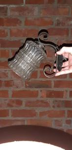 Vintage wandlamp met glazen kap, Ophalen, Gebruikt
