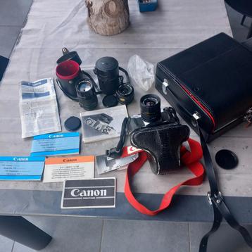 Canon AV-1 fototoestel ,lenzen, accessoires, Audio, Tv en Foto, Ophalen of Verzenden, Zo goed als nieuw, Canon