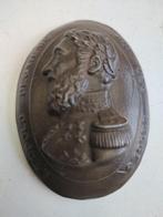 Presse-papier Leopold 2 , opgevuld met tin , gebronzeerd, Verzamelen, Verzenden