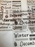 Scrapbooking 4 vellen zwarte tekst stickers, Hobby en Vrije tijd, Scrapbooking, Ophalen of Verzenden, Nieuw