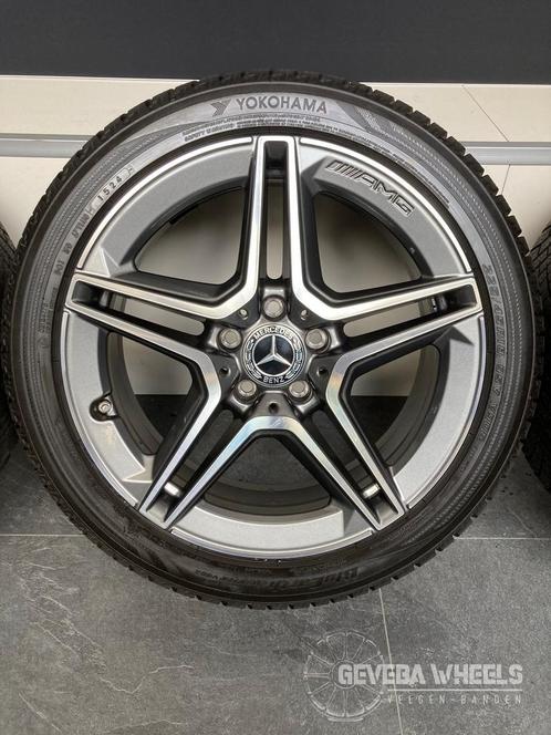 18” originele Mercedes C W205 AMG velgen winterbanden 5x112, Auto-onderdelen, Banden en Velgen, Banden en Velgen, Winterbanden