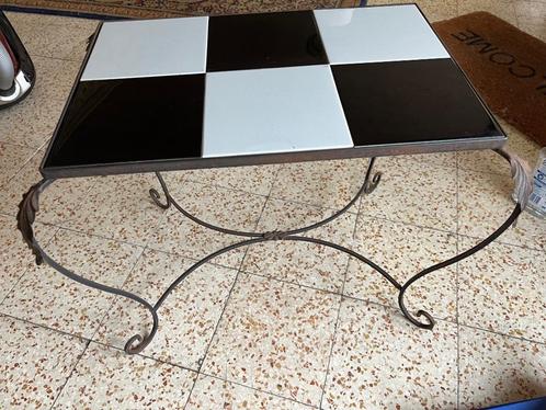 Table basse carrelée en damier, Antiek en Kunst, Antiek | Meubels | Tafels, Ophalen of Verzenden