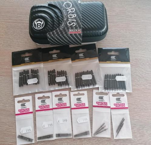 Bull's Carbon Case,Target pro grip shafts & Swiss Points., Sport en Fitness, Darts, Nieuw, Pijlen, Ophalen of Verzenden