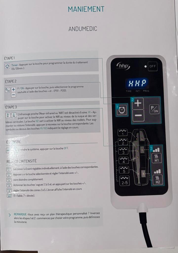 Table Andumedic comme chez les kinés + programmes ., Sport en Fitness, Gezondheidsproducten en Wellness, Zo goed als nieuw, Ophalen