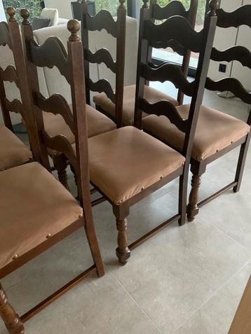 6 stoelen ,kleur biege stof . beschikbaar voor biedingen