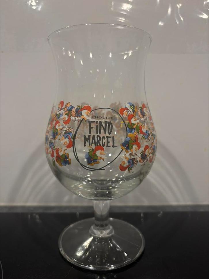 La Chouffe – Find Marcel bierglas, Verzamelen, Biermerken, Zo goed als nieuw, Ophalen