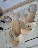 Scholl muiltjes Maat 36, Kleding | Dames, Schoenen, Scholl, Beige, Zo goed als nieuw, Sandalen of Muiltjes