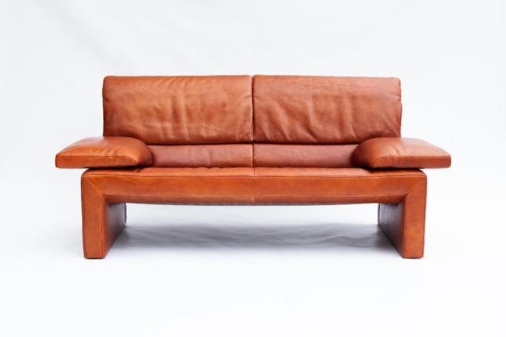 Cognac Jori Zetel, Huis en Inrichting, Zetels | Zetels, Zo goed als nieuw, Rechte bank, Tweepersoons, 150 tot 200 cm, 75 tot 100 cm