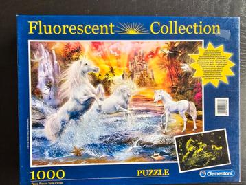 Puzzel 1000 stukjes Clementoni,  fluorescerend,  volledig. beschikbaar voor biedingen