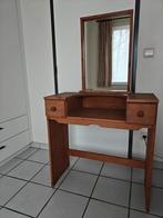 Warm houten opmaaktafel met spiegel, Huis en Inrichting, Ophalen, Gebruikt