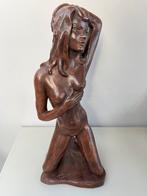 Houten beeld “Alexandre” – 60 cm – Gesigneerd, Antiek en Kunst, Ophalen