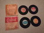 2 x 2 stuks Cristal onderleggers.., Verzamelen, Biermerken, Ophalen of Verzenden, Zo goed als nieuw