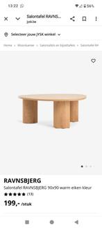 Salontafel JYSK, Maison & Meubles, Tables | Tables de salon, Rond, Comme neuf, Enlèvement, 50 à 100 cm