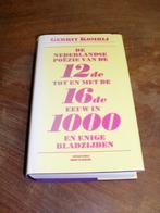 Gerrit Komrij: De Nederlandse poëzie van de 12de tot de 16de, Livres, Poèmes & Poésie, Comme neuf, Un auteur, Enlèvement ou Envoi