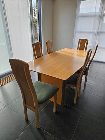 Eetkamertafel en 6 stoelen gratis af te halen, Enlèvement, Utilisé