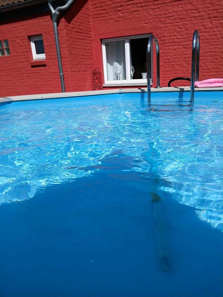 piscine  ARMATURE EN BOIS, Jardin & Terrasse, Piscines, Utilisé, Autres types, 120 cm ou plus, 200 à 400 cm, 300 cm ou plus, Ovale