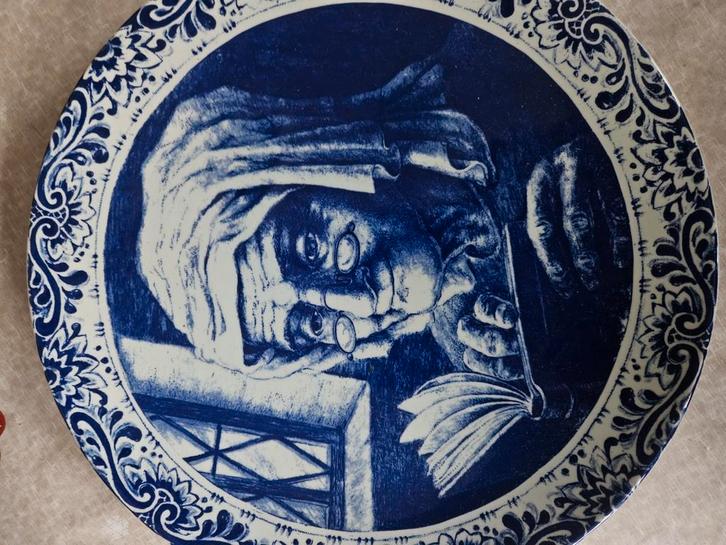 Vintage bord Boch 'Vissersvrouw', Antiek en Kunst, Antiek | Wandborden en Tegels, Ophalen