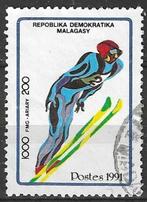 Madagascar 1991 - Yvert 1036 - Olympische Winterspelen (ST), Timbres & Monnaies, Timbres | Afrique, Affranchi, Envoi, Autres pays