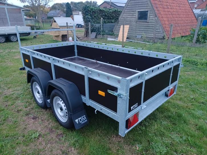 Nieuwe aanhangwagen dubbelasser 2.6m x 1.31 meter, Auto diversen, Aanhangers en Bagagewagens, Nieuw, Ophalen