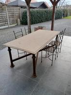 Antieke tafel met stoelen, Ophalen